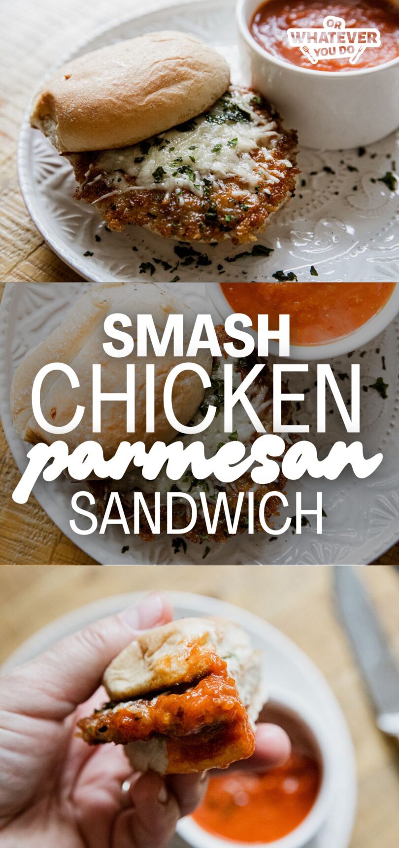 Smash Chicken Parmesan Sandwich