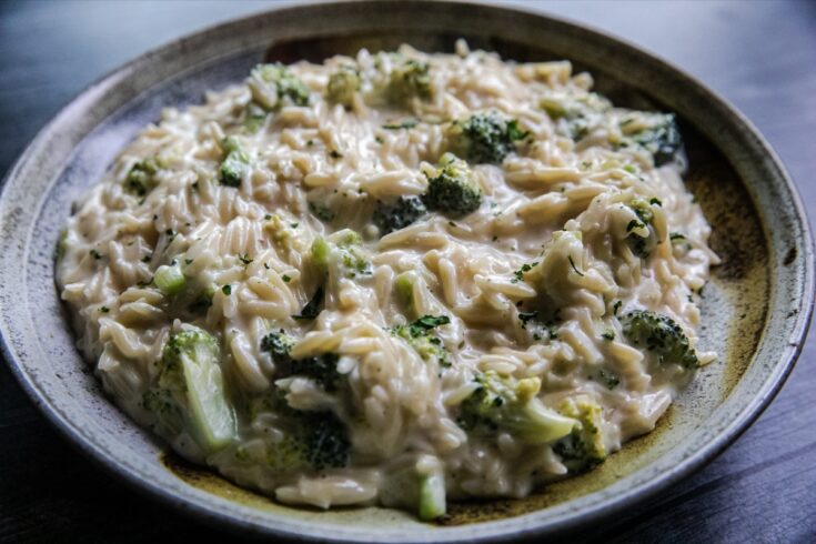 Broccoli Cheese Orzo