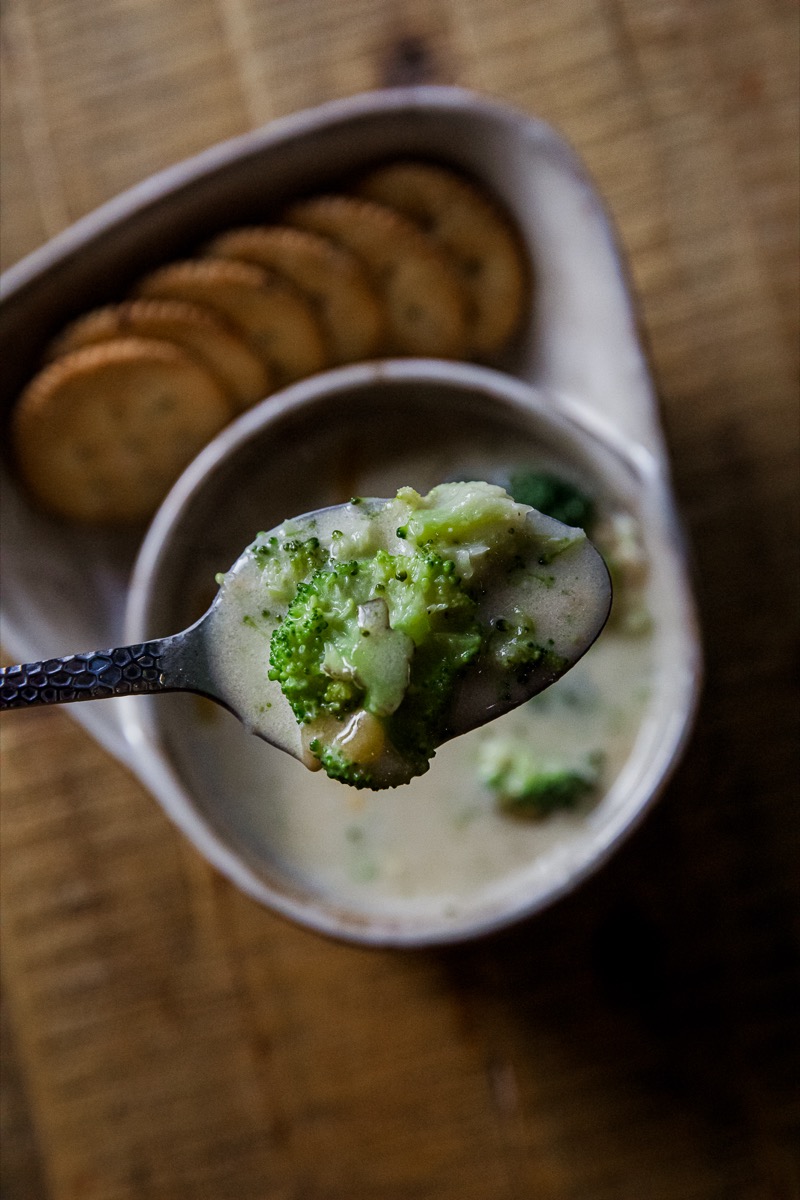 High Protein Broccoli Cheese Soup