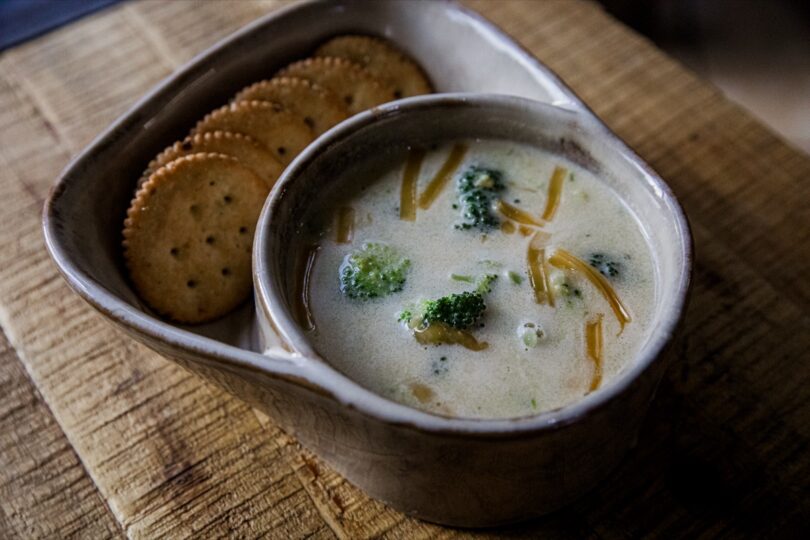 High Protein Broccoli Cheese Soup