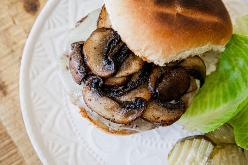 Mushroom and Swiss Burger