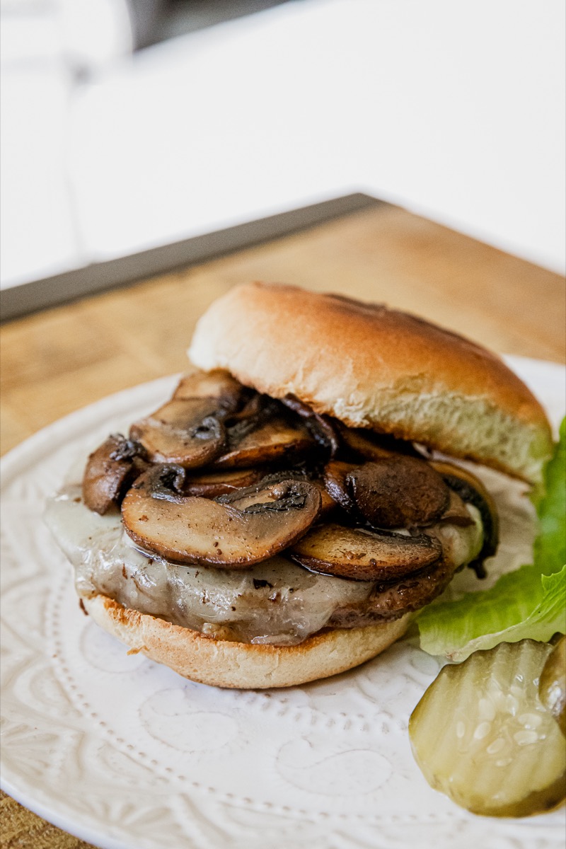 Mushroom and Swiss Burger