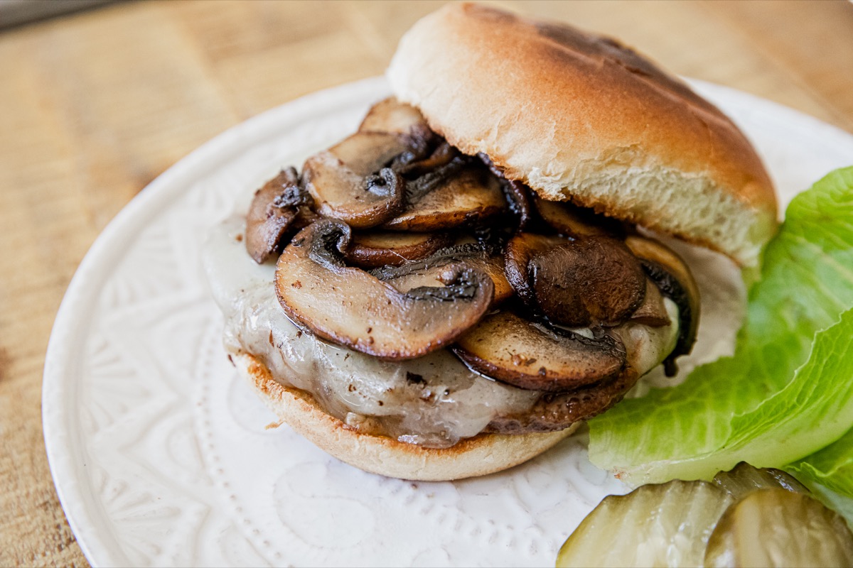 Mushroom and Swiss Burger