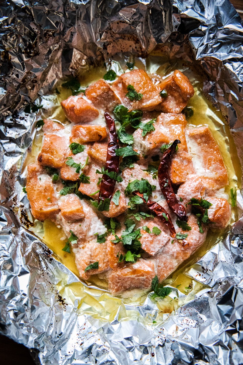 Air Fryer Hot Honey Salmon