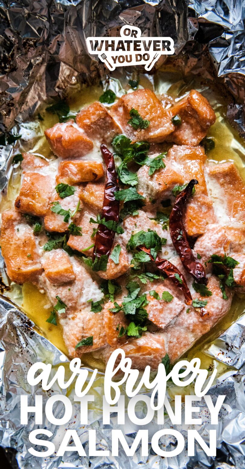 Air Fryer Hot Honey Salmon Bites