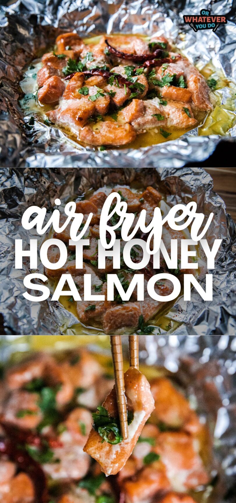 Air Fryer Hot Honey Salmon Bites