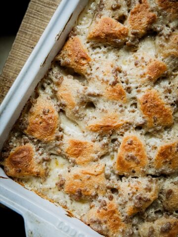 Biscuits and Gravy Casserole