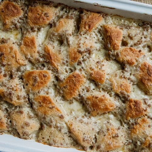 Biscuits and Gravy Casserole