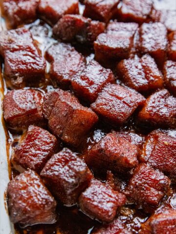 Traeger Pork Belly Burnt Ends