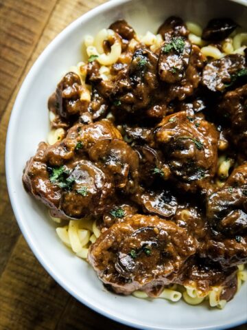 Creamy Mushroom Pork Tenderloin Medallions